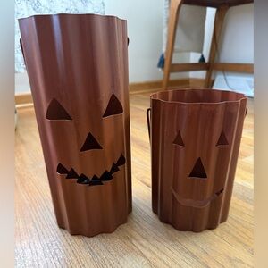 Brown Metal Jack-O'-Lantern Home Accent Set